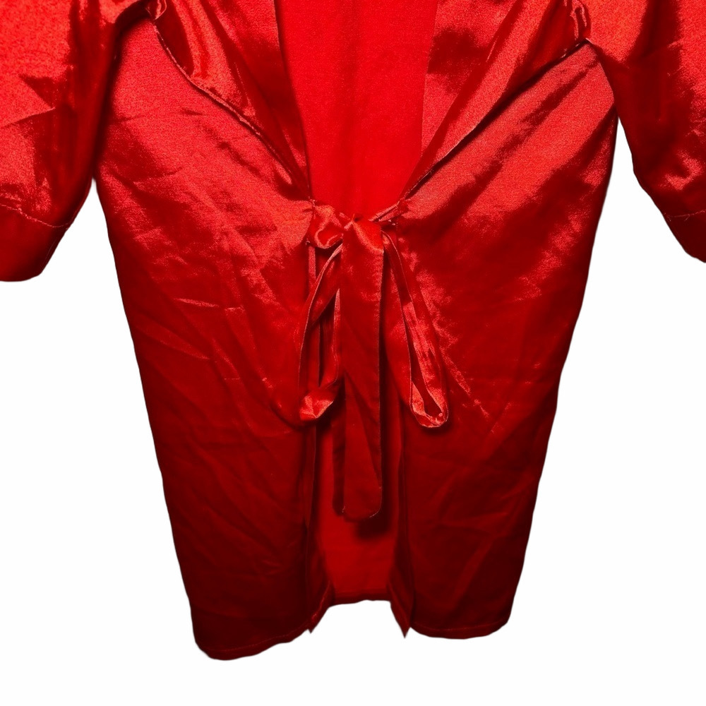 Amazon Silky Red Robe One Size - Picture 3 of 6